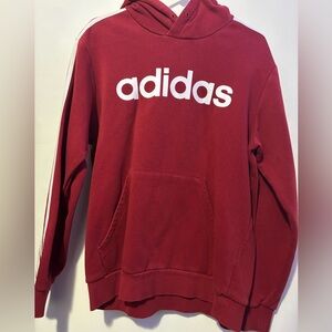Adidas Red/White Pullover Hoodie!